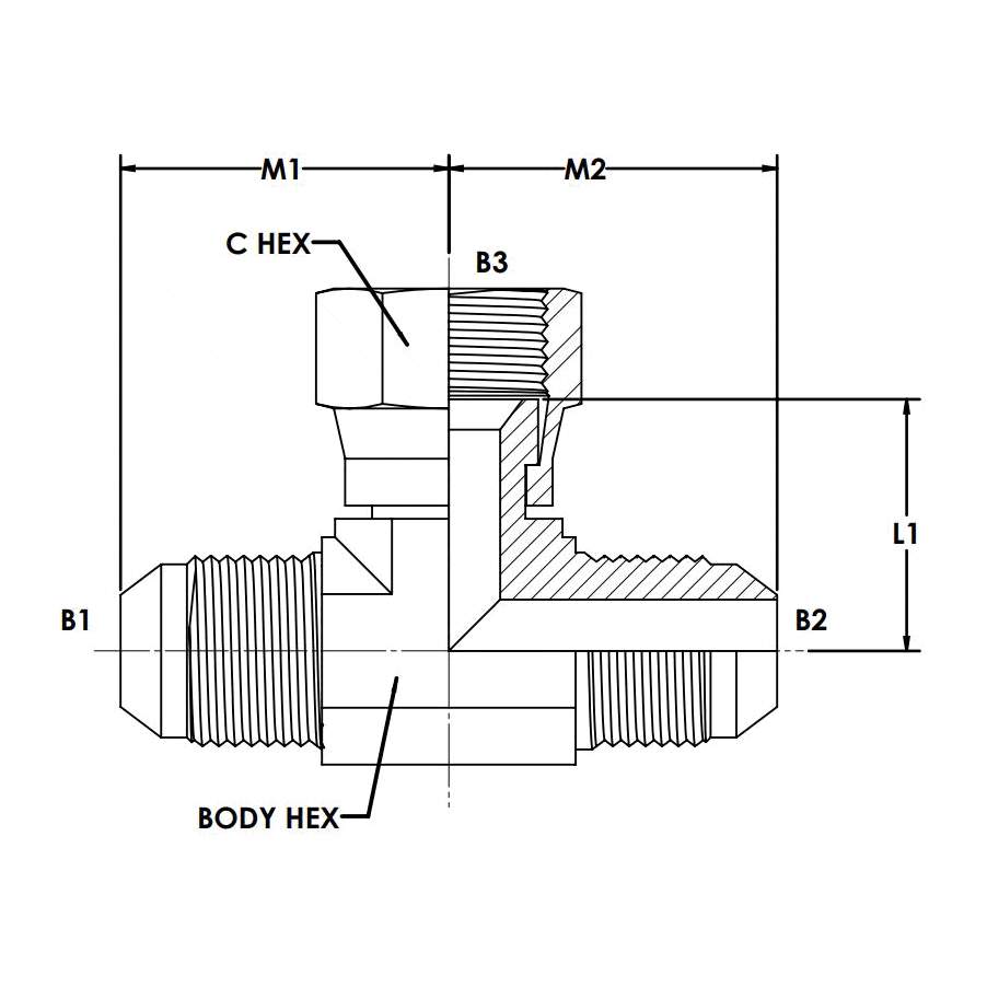 08MJ-08MJ-08FJS Branch Tee Fo...