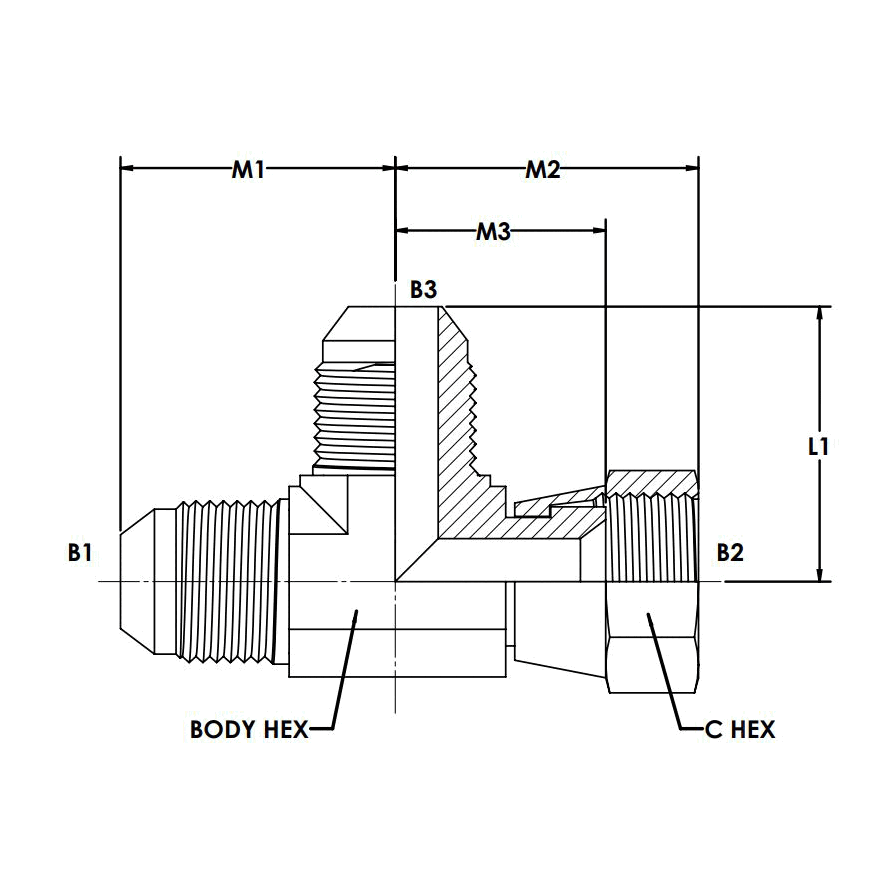 16MJ-16FJS-16MJ Swivel Run Te...