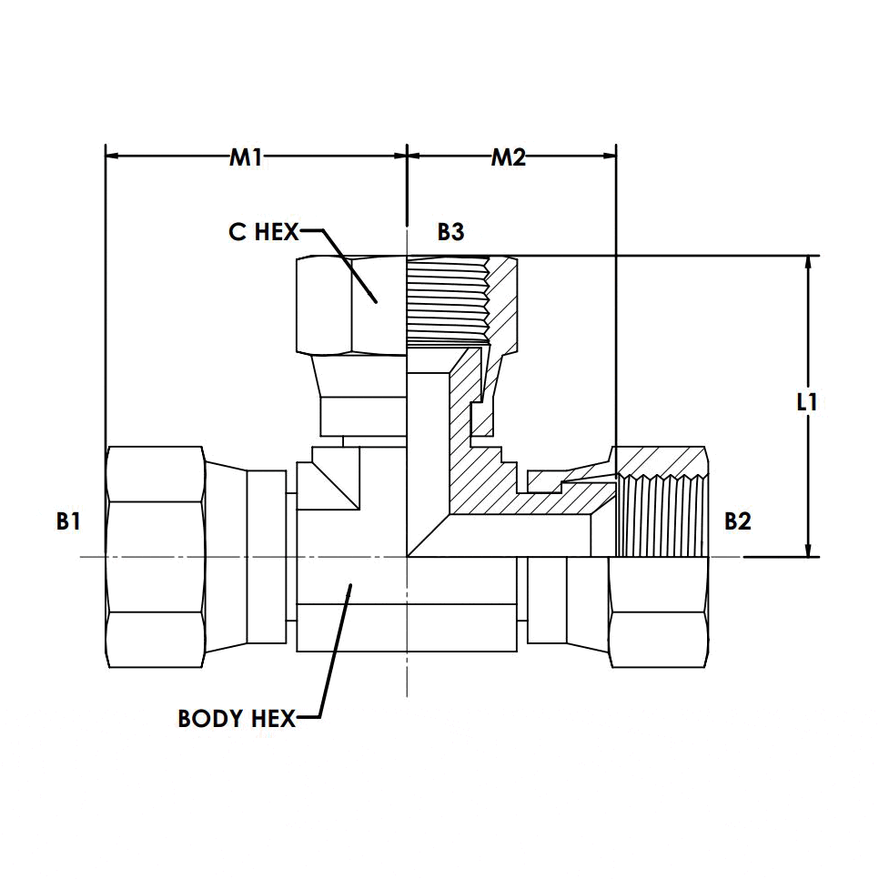 08FJS-08FJS-08FJS Tee Forged