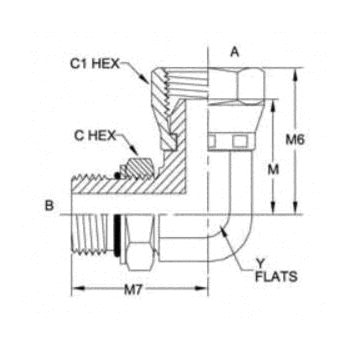 06MAORB-08FPS 90° Elbow Forged