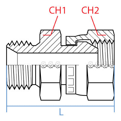 MALE BSPP X FEMALE BSPP SWIVEL