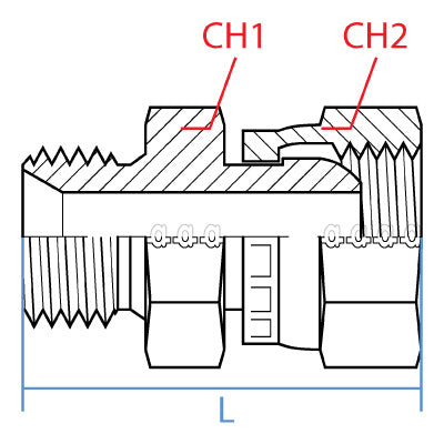MALE BSPP X F. METRIC SWIVEL
