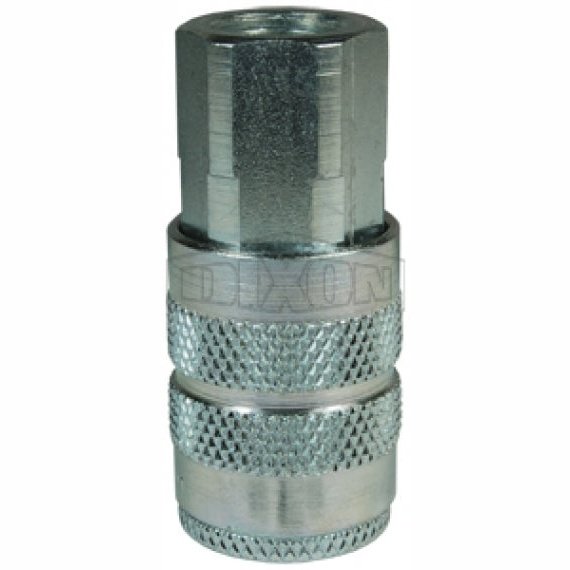 1/4 IND COUP, 1/4 F-NPTF STEEL