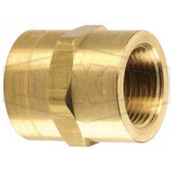 1/4" Brass Fem NPTF Hex Coupl...