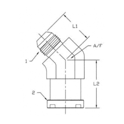 12MJ-12Flange 45° Elbow Code1 ...