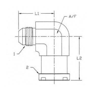 08MJ-12Flange 90° Elbow Code ...