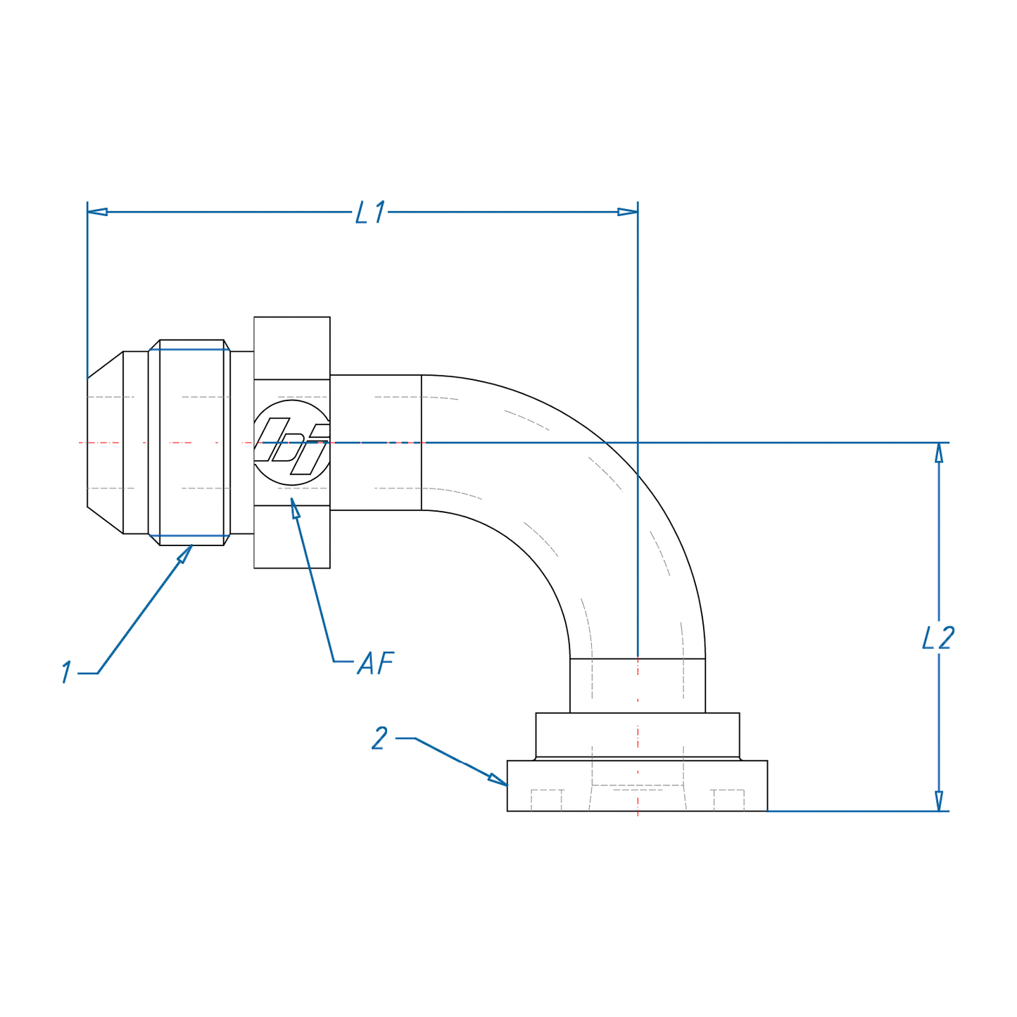 16MJ-24Flange 90° Elbow Code ...