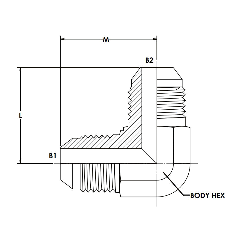 12MJ-12MJ 90° Elbow Forged