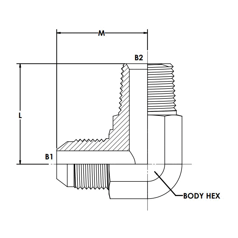 12MJ-12MP 90° Elbow Stnls