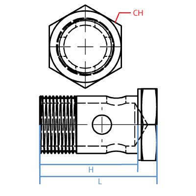 METRIC BANJO BOLT M8X1.0