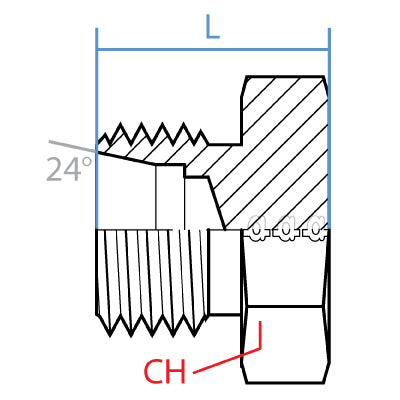 -08 MALE TUBE PLUG