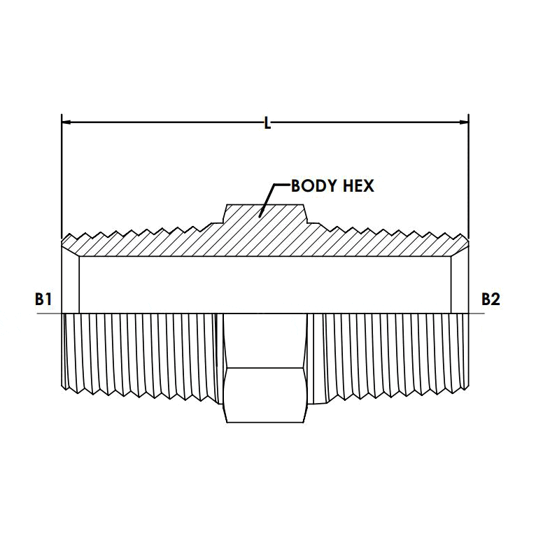 02MP-02MP Hex Nipple