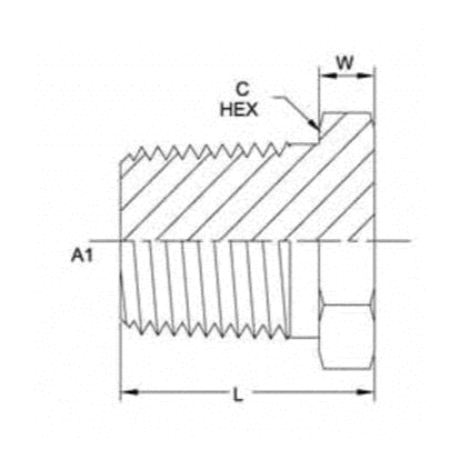 24 NPTF Hex Head Pipe Plug