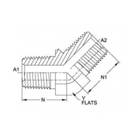 12MP-12MP 45° Elbow Forged