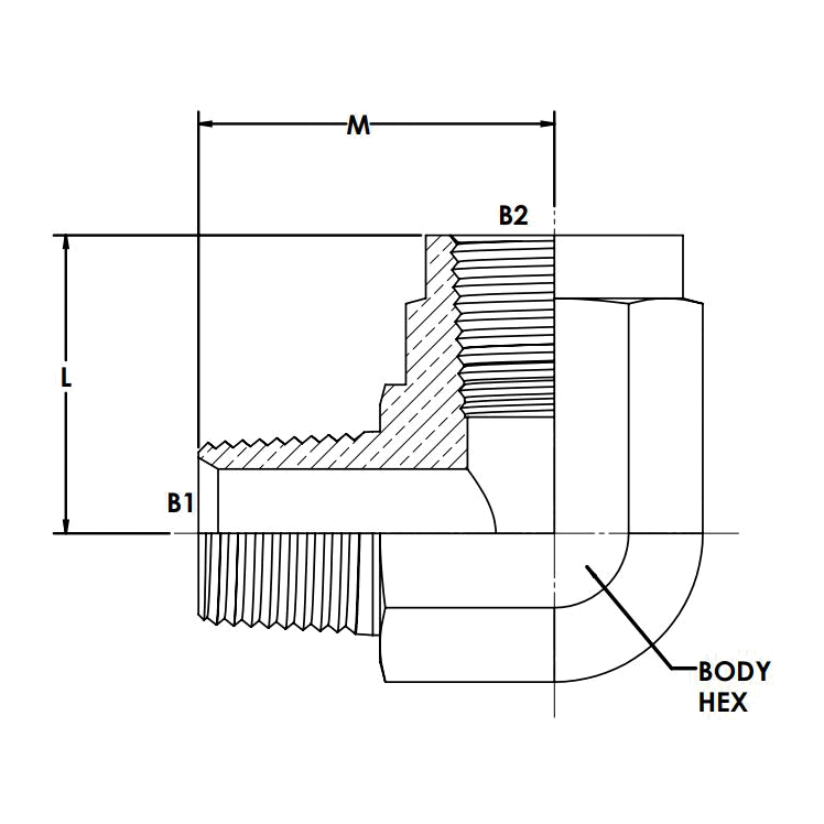 06MP-04FP 90° Street Elbow Fo...