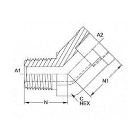 02MP-02FP 45° Elbow Forged