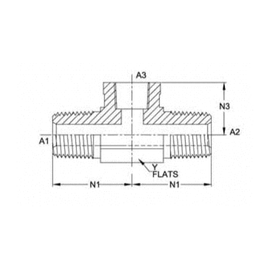 08MP-08MP-08FP Branch Tee For...