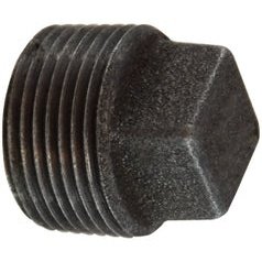 1/2 BLACK SQ HD CORED PLUG