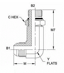 08MJ-08MAORB 90° Elbow X-Long...