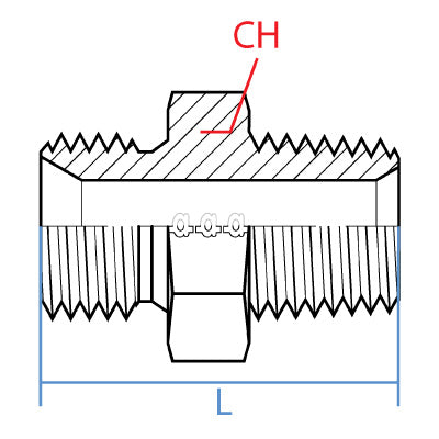 MALE BSPP X MALE NPT NIPPLE