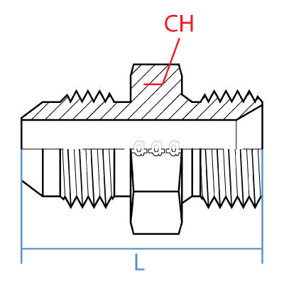 MALE JIC X MALE METRIC THREAD