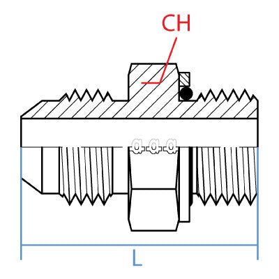 MALE JIC X MALE METRIC W/SEAL