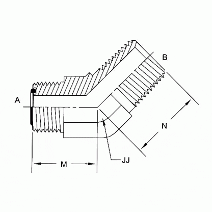 12MFS-12MP 45° Elbow Forged