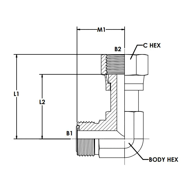 04MFS-04FFSS 90° Elbow Forged