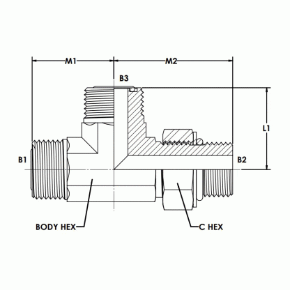 12MFS-12MAORB-12MFS Tee Forged