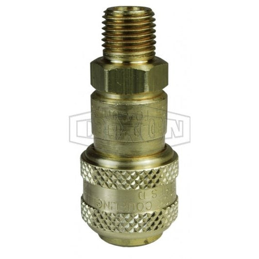 1/4 IND COUP, 1/4 M-NPTF BRASS