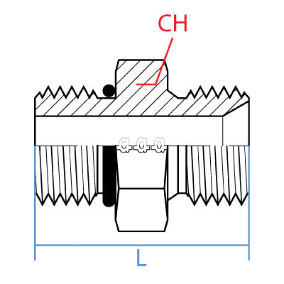 MALE SAE O-RING BOSS-MALE BSPP1